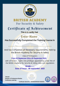 شهادة التدريب الامني 2